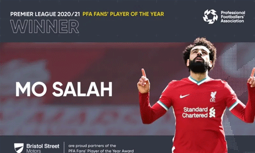 PFA正式宣布：利物浦前锋萨拉赫已当选年度球迷投票