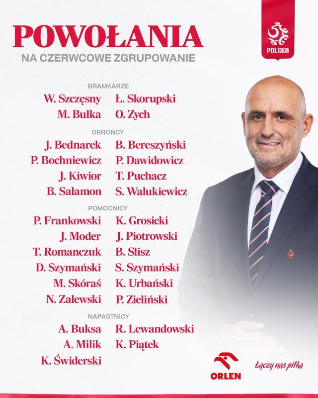 波兰29人预赛名单：莱万多夫斯基领衔，基维奥尔入选